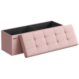 Songmics Sitzhocker mit Stauraum 38 x 110 x 38 cm Pastellrosa