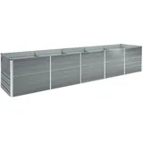 vidaXL Garten-Hochbeet verzinkter Stahl rechteckig 400 x 80 x 77 cm Grau  