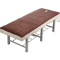 MKLHAVB Massagebett-Topper Matratze for Massagetischbett mit Loch, Beauty Salon Pad, rutschfestes Kissen für Spa-Massage und Schönheitssalon(Coffee,W Hole 190cm80cm)