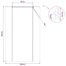 vidaXL Bambusrollo 120 x 160 cm Braun