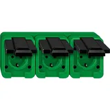 Merten Dreifach-Steckdose 16A AC 250V Grün 3 St.