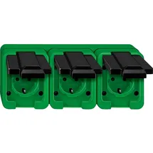 Merten Dreifach-Steckdose 16A AC 250V Grün 3 St.