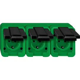 Merten Dreifach-Steckdose 16A AC 250V Grün 3 St.