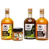 DIE ÖLFREUNDE Kennenlern Set 3 x Öl à 500ml und Bio Bruschetta Gewürz Inhalt 1,5l und 100g