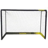 powershot Fußballtor aus Stahl - Verschiedene Größe - Schwarz - Bodenverankerung und Transporttasche inkl. (2,4 x 1,6 m)