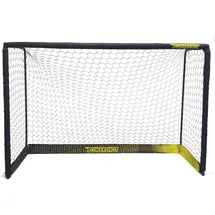 powershot Fußballtor aus Stahl - Verschiedene Größe - Schwarz - Bodenverankerung und Transporttasche inkl. (2,4 x 1,6 m)