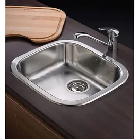 PYRAMIS Spüle KIBA SQUARE Edelstahl / Ausschnitt 445x385 / Edelstahlspüle 1 Becken