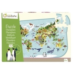 Puzzle  Weltkarte 27X5 5X18 5Cm (Kinderpuzzle)