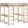 vidaXL Hochbett mit Schreibtisch 140 x 200 cm Kiefer massiv braun