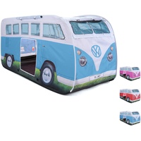 Board Masters Volkswagen VW-Bulli-Wurfzelt und Pop-Up Zelt für Kinder, UPF50+, Camping- und Spielzelt für Mädchen und Jungen, Blau