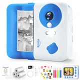 IEEILULU Sofortbildkamera Kinder, Kinderkamera Sofortbildkamera 1080P, 2,4 Zoll Kamera Kinder Sofortdruck mit 64G Karte & 3 Rollen Druckpapier, Kinder Kamera Geschenk für Kinder 3-12 Jahren