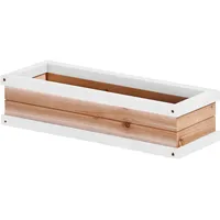 Axi Blumenkasten Braun / Weiß 19 x 54 x