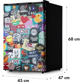 Klarstein Cool Vibe 70+ Kühlschrank (70 l, 0 mm hoch, Schwarz)
