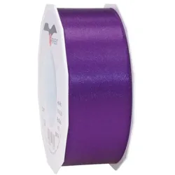 PRÄSENT Doppelsatin-Band 40 mm x 25 m lila, 4 cm