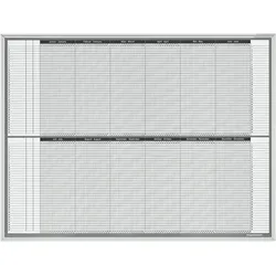 Magnetoplan Personal- und Projektplaner Jahresplaner - 121,5x91,5cm - magnetisch - inklusive Zubehör - Aluminiumrahmen