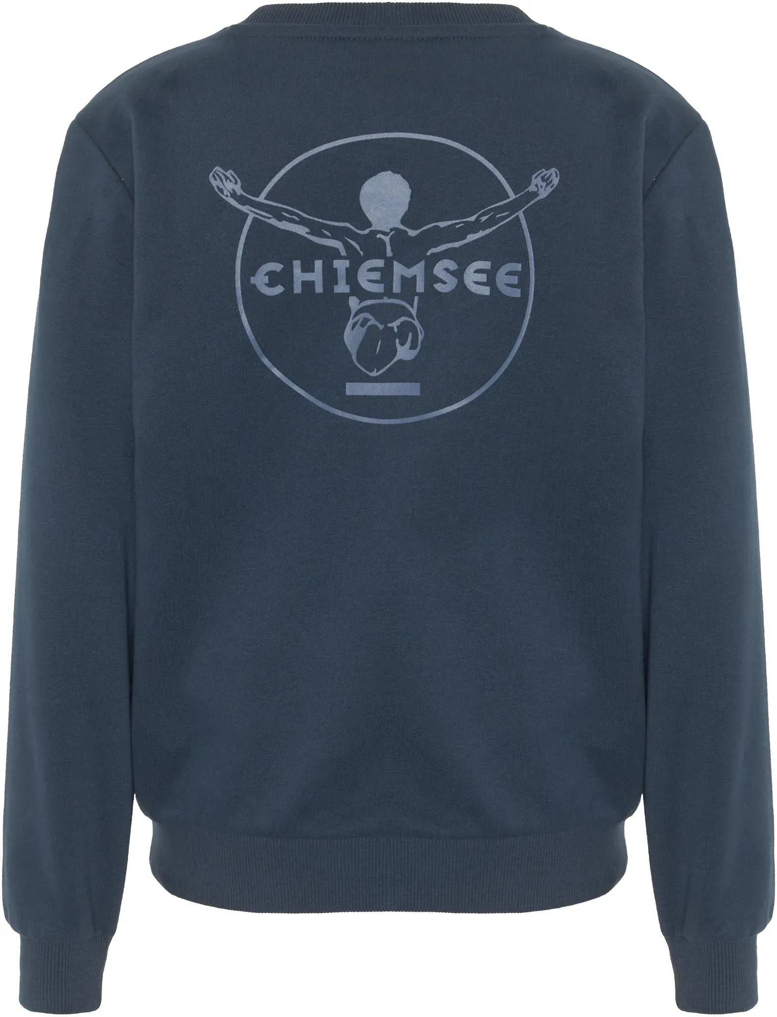 Sweatshirt CHIEMSEE, Jungen, Gr. 122/128, blau (total eclipse), 80% Baumwolle, 20% Polyester, Rundhals, Sweatshirts Sweatshirt