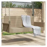 furnicato Gartenbank Hängebank Beige 119x56x48 cm Poly Rattan beige