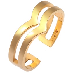Elli V-Form Geo Winkel Basic Glanz 925 Silber goldfarben Damen 