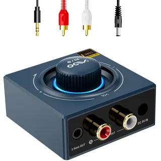 B06T3 LDAC Bluetooth Empfänger für Stereoanlage, Aptx Bluetooth Adapter HiFi Geringe Latenz(<40ms) Chinch RCA und 3,5 mm, Musikübertragung vom Handy/Tablet/Laptop/MacBook