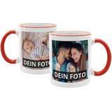 PhotoFancy® - Fototasse beidseitig Bedruckt - Personalisierte Tasse mit eigenen Fotos selbst gestalten - Orange