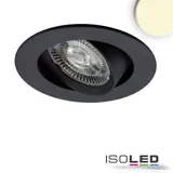 ISOLED LED Einbauleuchte Slim68 schwarz, rund, 9W, warmweiß, dimmbar