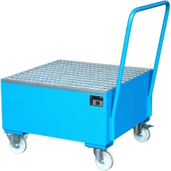 Fahrbare Auffangwanne 2004 lackiert RAL5012 Lichtblau Umwelt Lagertechnik