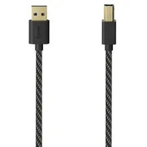 Hama USB-B auf USB-A 1,5 m Schwarz/Silber