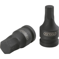 KS Tools 3/8" Kraft-Bit-Stecknuss für Innensechskant-Schrauben, kurz, 3 mm