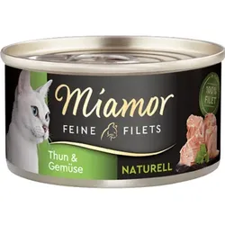 Katzen - Nassfutter MIAMOR Adult Feine Filets Naturell Thun & Gemüse, 80 g