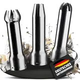 für Sahnespender-Ersatztüllen,edelstahl tüllen,Spritztüllen Set,für Sahnespender 3er Tüllen-Set Universal-Sahnespender-Ersatztüllen