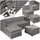 Tectake Lignano Rattan Lounge 5-tlg. Grau