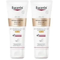 Eucerin Hyaluron-Filler Handcreme + Elastizität, Anti-Pigmentierung und Anti-Aging, LSF 30-75 ml (Packung mit 2)