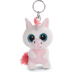 NICI, Unisex, Schlüsselanhänger, Schlenker Einhorn Milky-Fee 9cm Schlüsselanhänger, Pink, Weiss