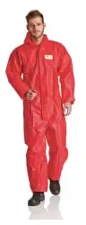 ProSafe® Einweg-Overall Light, Kapuze, rot, PSA Kategorie 3 SMSR-3XL , 1 Karton = 50 Stück, Größe 3XL