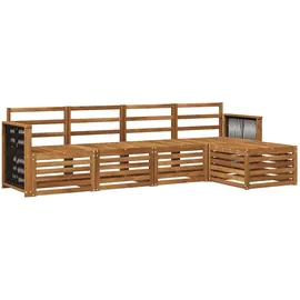 vidaXL Gartenlounge Outdoor-Sofagarnitur Natur