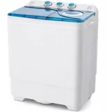 GOPLUS Waschmaschine mit Schleuder, Toploader, Wäscheschleuder, Waschautomat mit 7,5 kg Waschkapazität & 3 kg Schleuderkapazität, für Wohnung,