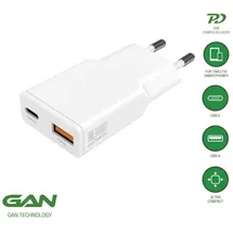 4smarts Netzladegerät PDPlug Slim Duos 30W GaN USB-C+USB-A