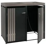 Proregal Mülltonnenverkleidung 125 x 132 x 84 cm anthrazit