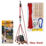 Corvus A750260 - Mini Flaschenzug mit Seil und Karabiner