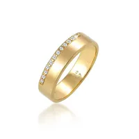 Elli DIAMONDS Verlobungsring Diamant Weiß Brillantschliff (0.12ct) 585 Gelbgold goldfarben 52 mm