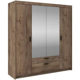 masseno Drehtürenschrank ELENORA 176,3 x 190,5 x 53 cm Braun