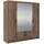 masseno Drehtürenschrank ELENORA 176,3 x 190,5 x 53 cm Braun