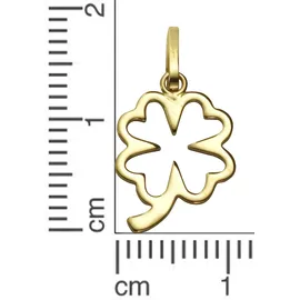 FIRETTI Kettenanhänger Schmuck Geschenk Gold 333 Halsschmuck Anhänger für Halskette Kleeblatt goldfarben