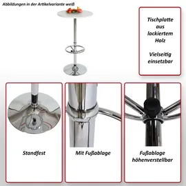 MCW Stehtisch Bilbao rund 60 x 110 cm Schwarz