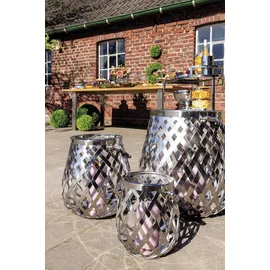 Fink Windlicht OTIS Edelstahl/Glas Silberfarben