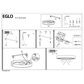 EGLO Fueva 5 28,5 cm warmweiß messing