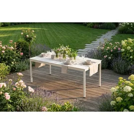 KAWOLA LONGA Gartentisch 180 x 90 x 75 cm hellgrau
