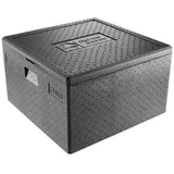 Thermohauser EPP-Thermobox Pizza Maxi schwarz, mit Deckel, 86 Liter - 59,5 x 59,5 x 36 cm - - extra große Nutzfläche