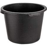 BURI 10 Stück Mörtelkübel rund 40L, 48cm breit, 34cm hoch, schwarz Pflanzwanne Pflanzenkübel außen Pflanzkübel groß Maurerwannen Baueimer Eimer Mörtelwanne Pflanzgefäß Kübel Maurerkübel ZEHN Gefäße