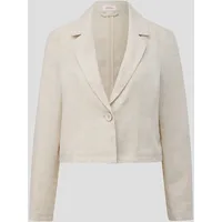 S.Oliver Kurzer Boxy-Blazer aus Leinen beige 40
